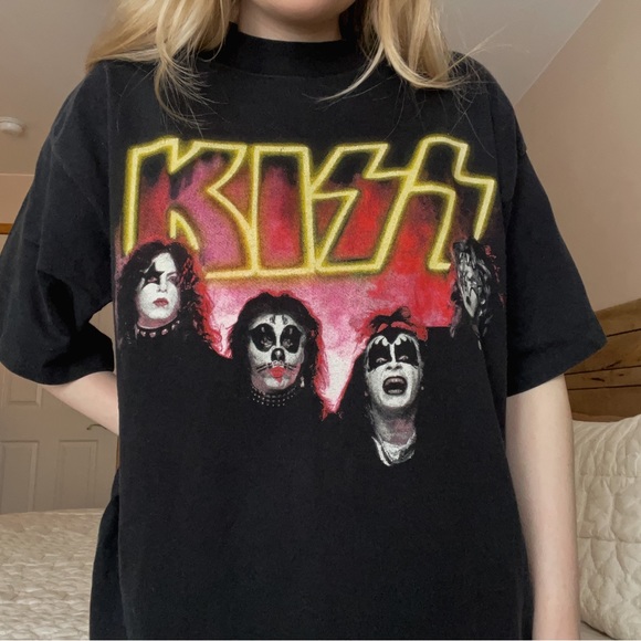 Vintage 1996 Kiss Army Line Up Band Tee